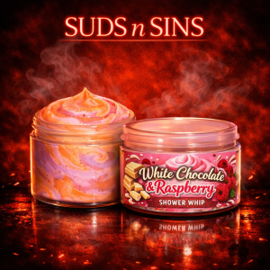 White Chocolate & Raspberry Scented Whipped Soap