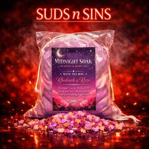 Bath Tea Bags Himalayan Salt - Rhubarb & Rose