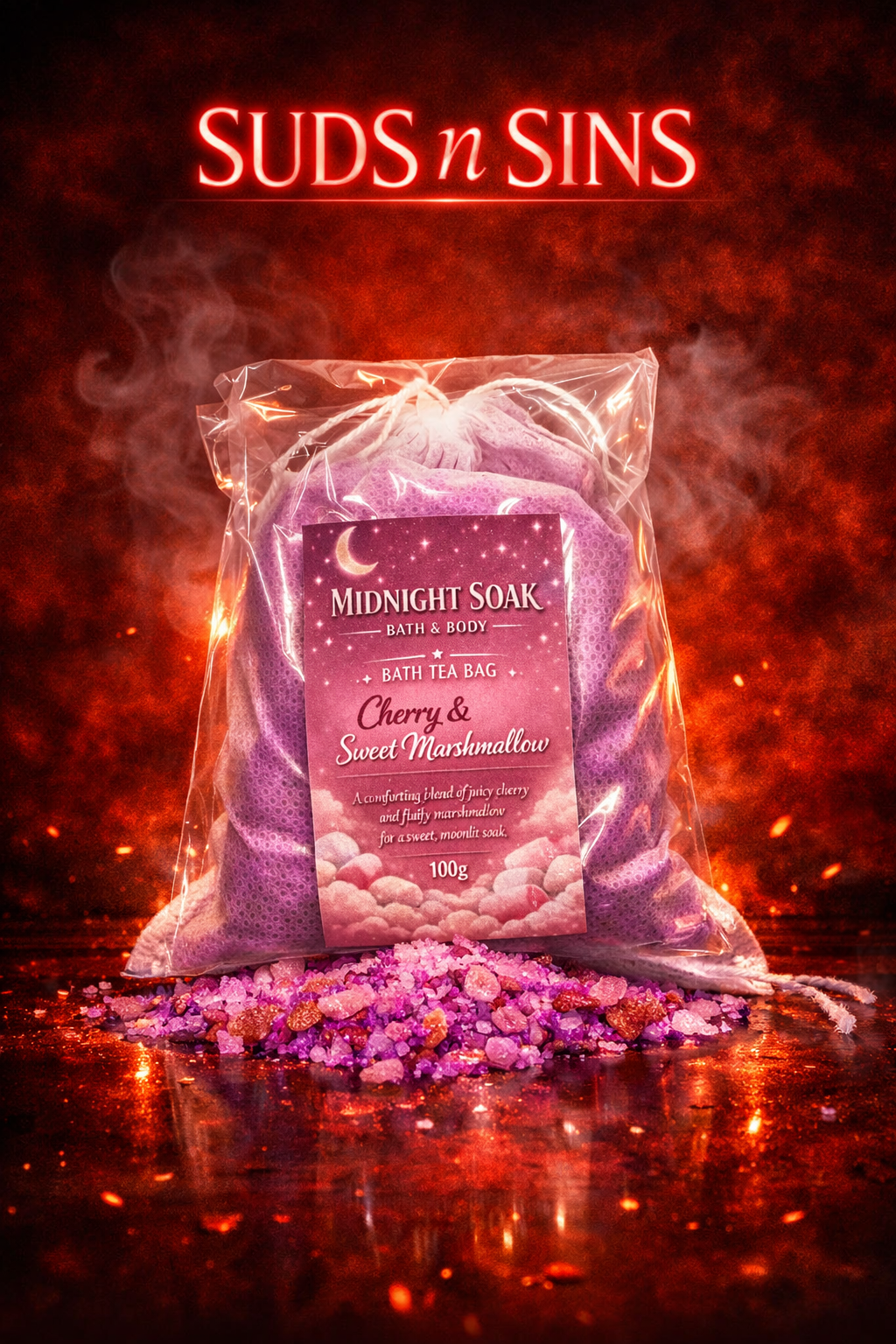 Bath Tea Bags Himalayan Salt – Cherry & Marshmallow